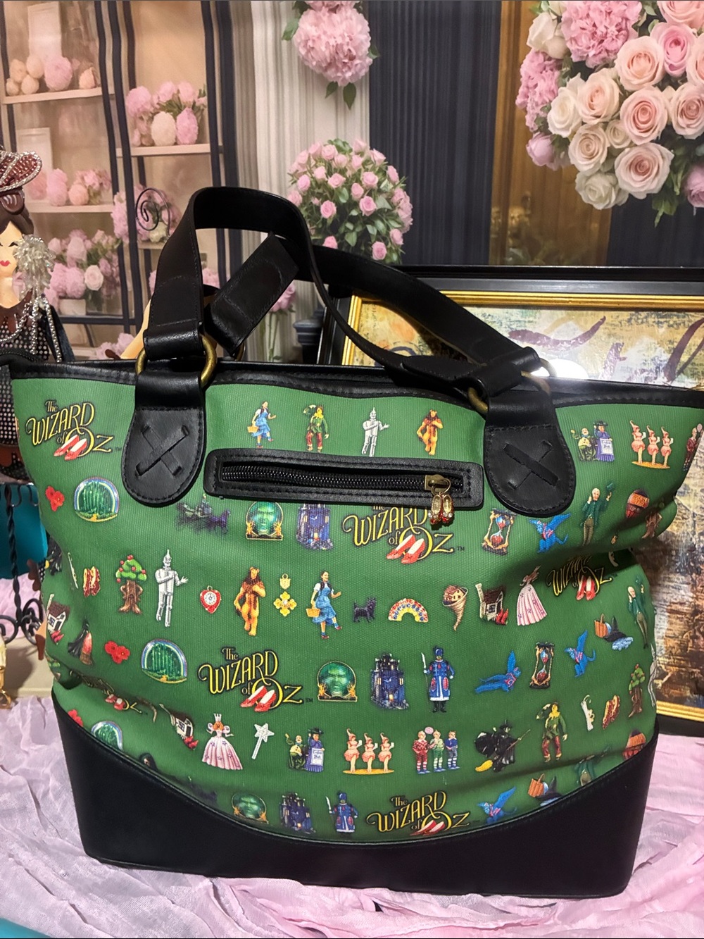The Wizard of Oz Green Tote Bag with Black Trim-